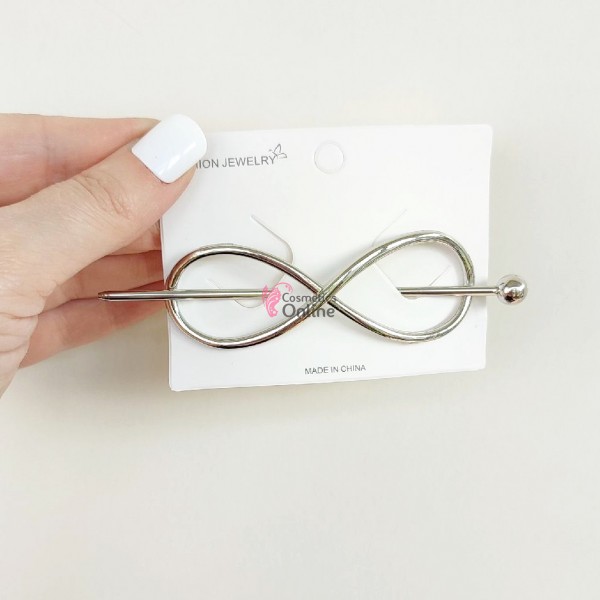 Accesoriu de par modern Japonez pentru cocuri din metal JPN04EE Argintiu model infinit